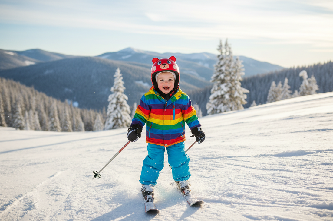 Toddler skiing